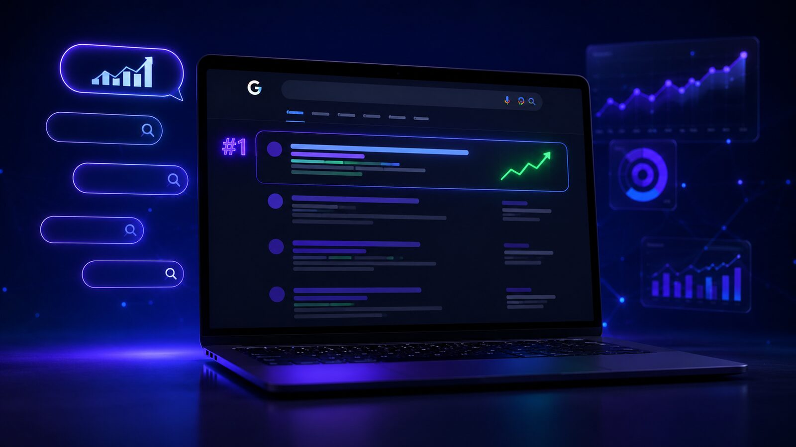 Google #1 ranking result showing SEO success