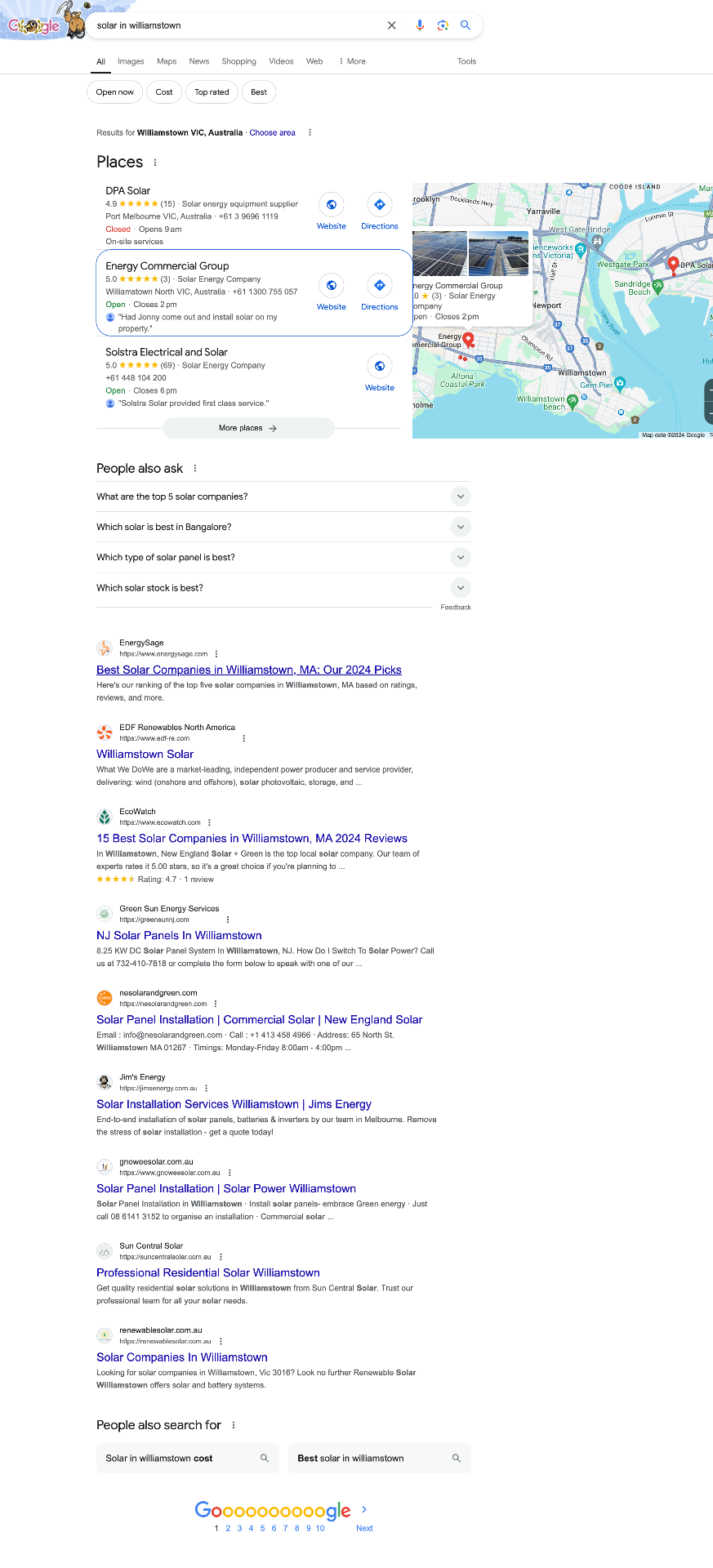 Google SERP ranking proof 2