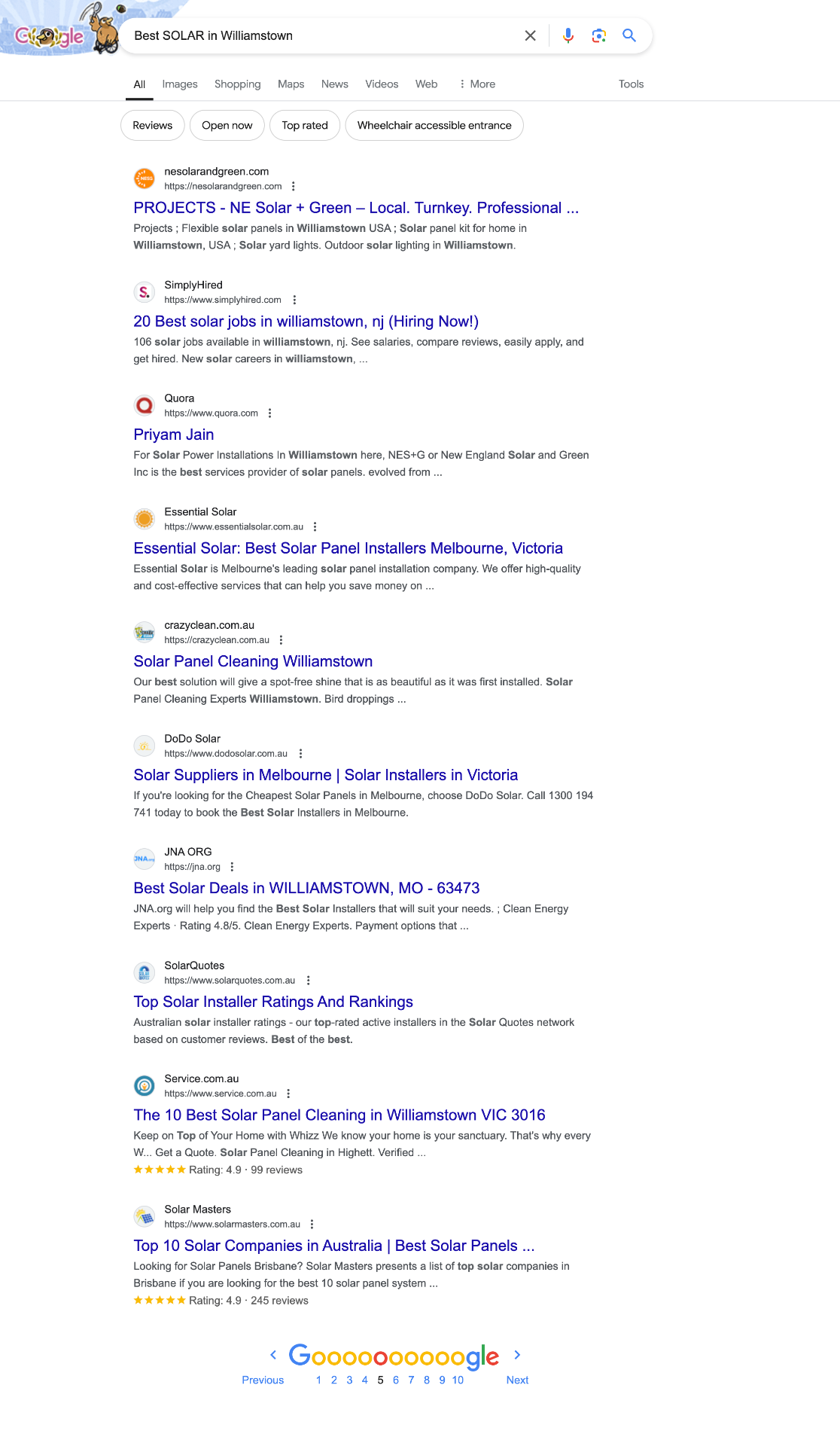 Google SERP ranking proof 3
