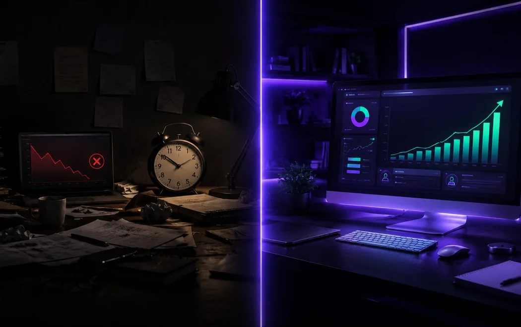 Illustrative technical workstation for monitoring application performance and reviewing changes
